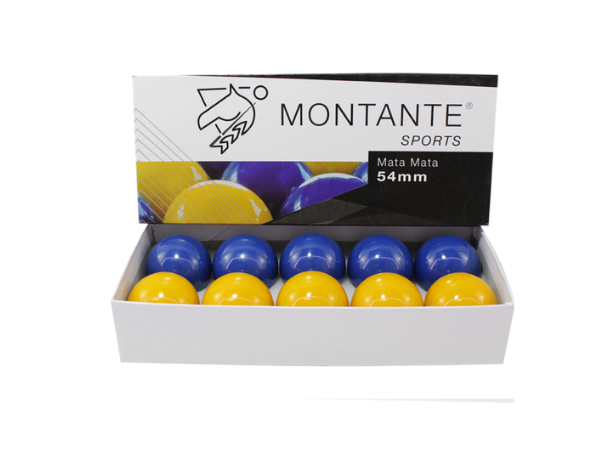 Jogo de bolas mata-mata azul e amarelo Montante 54mm